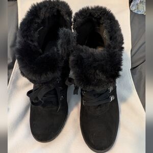 Torrid Women's Black Fur Top Boots